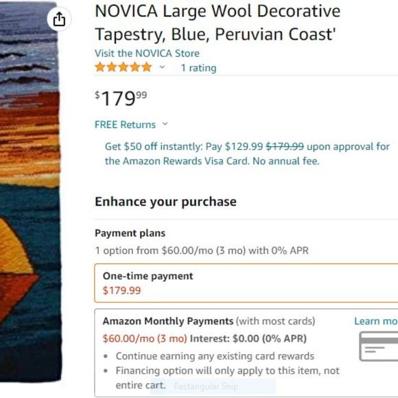 NEW Novica NatGeo Fair Trade Wool Tapestry "Peruvian Coast" Peru folk art - Picture 2 of 6